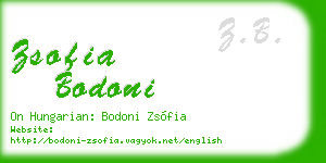 zsofia bodoni business card